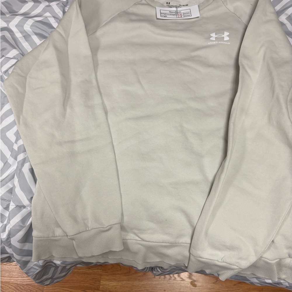 Under Armour Men’s Ivory Crewneck Sweatshirt Size XL - Picture 4 of 4